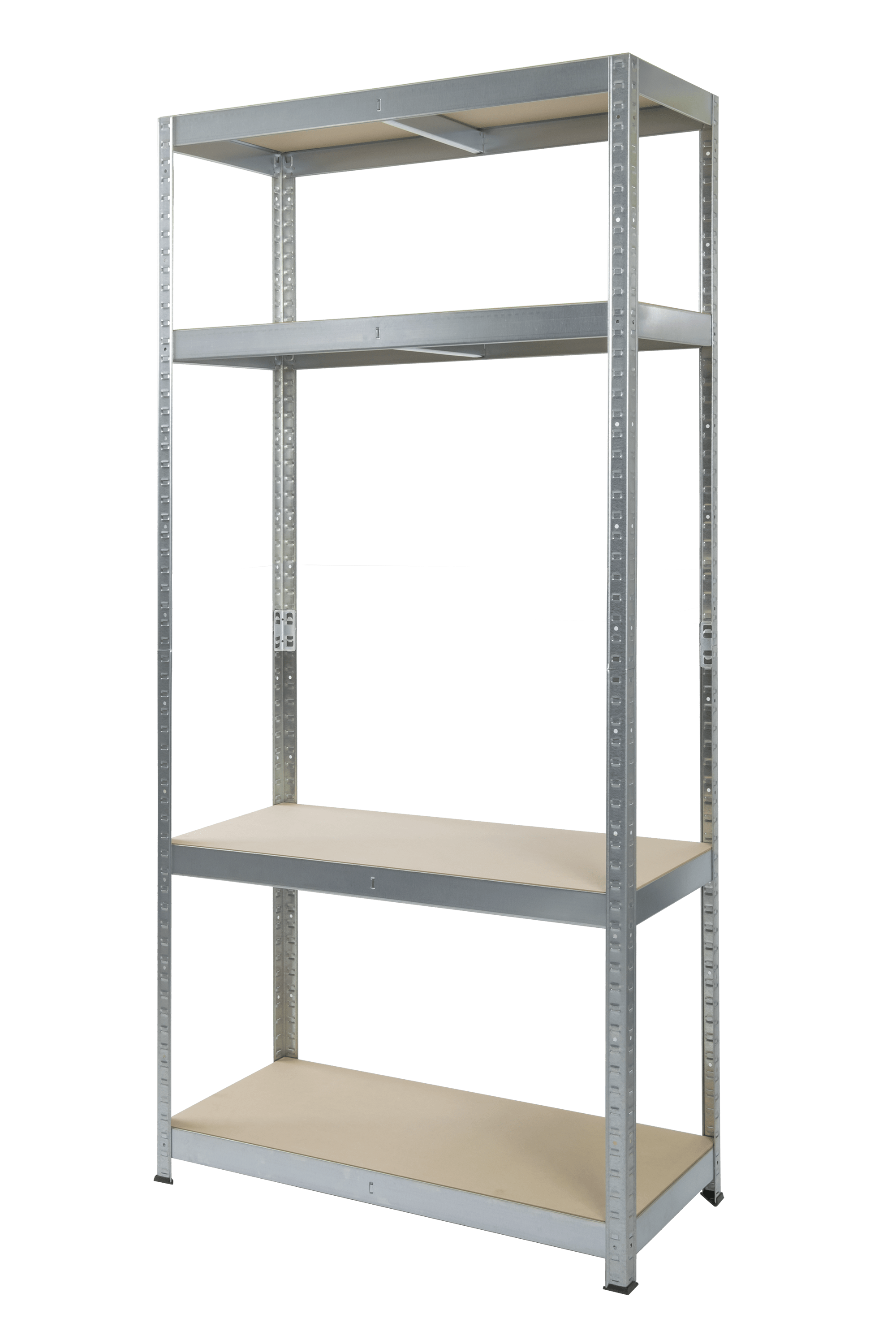 Стеллаж StahlPro Pure 1650x800x300 мм металлический оцинкованный 4 полки ХДФ