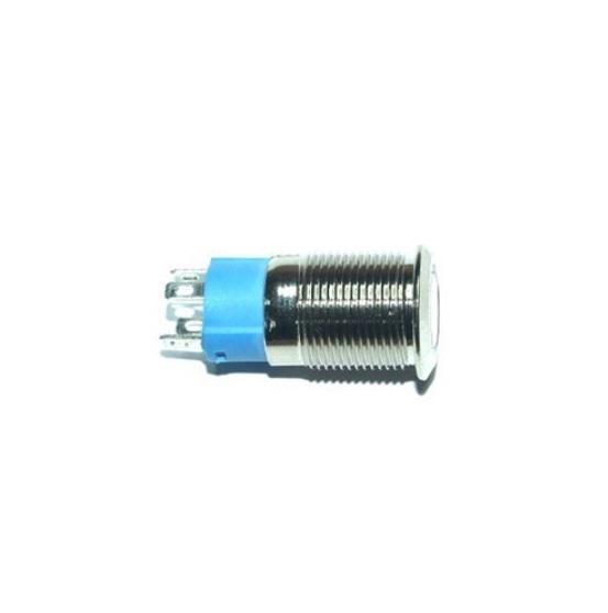 Кнопка фиксирующая 12A-DZ 12 мм 12-24 В LED 4pin Белый (510360)