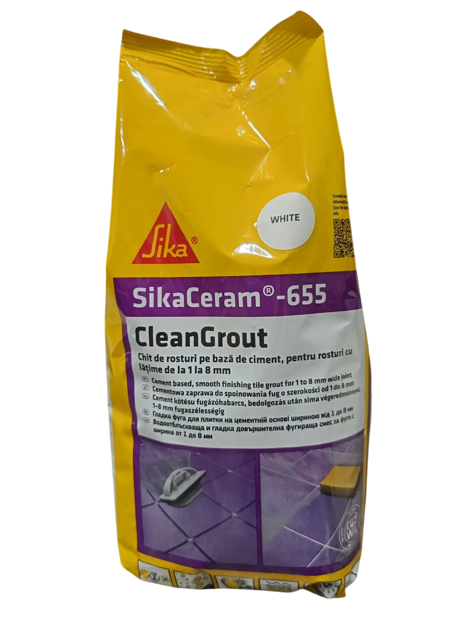 Затирка цементна Sikaceram-655 2 кг Білий (701055) - фото 2