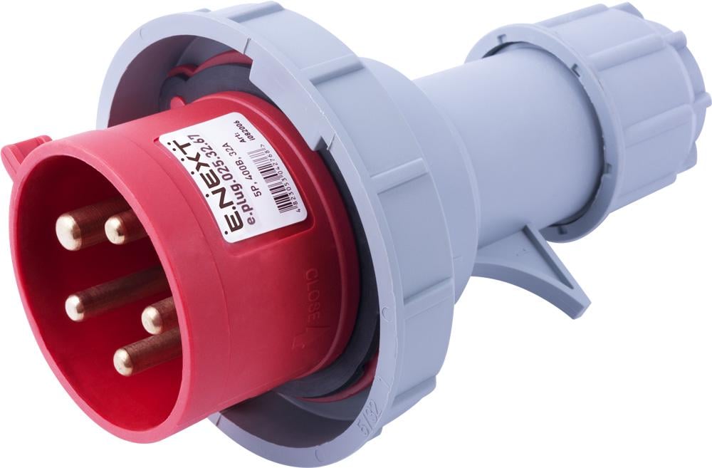 Силовая вилка E.NEXT e.plug.025.32.67 3P+N+PE 32А 400 В переносная IP67 Красный (i082006) Силовая вилка E.NEXT e.plug.025.32.67 3P+N+PE 32А 400 В переносная IP67 Красный (i082006)