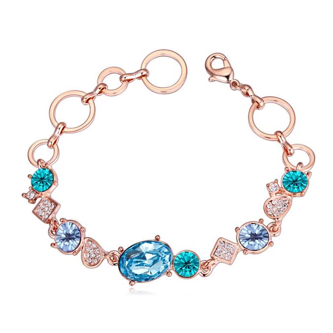 Браслет с кристаллами Сваровски 19950 Italina Голубой;Синий;Бирюзовый