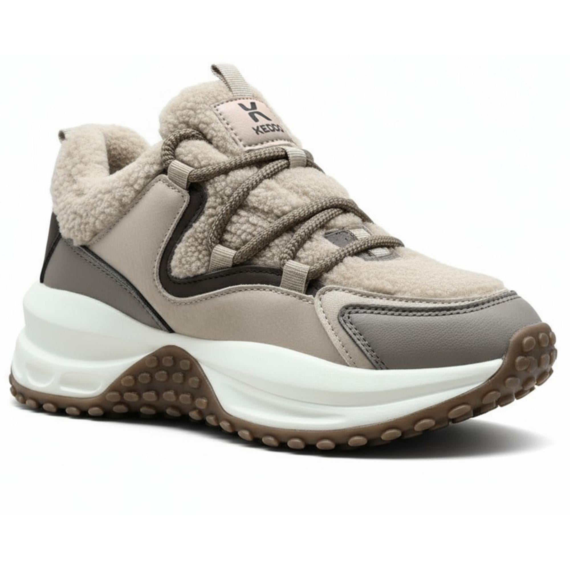 Кроссовки женские зимние KEDDO р. 36 Бежево-коричневый (013905-36)