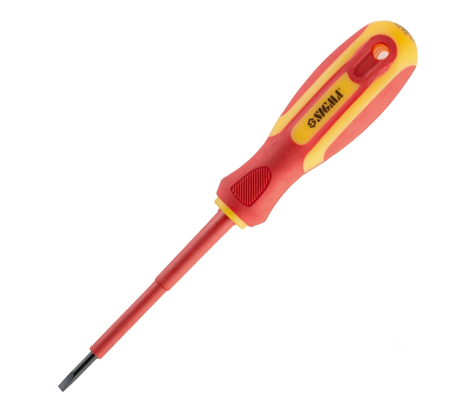 Отвертка диэлектрическая шлицевая Sigma SL3,0x75 мм 1000В СrV (4008011)