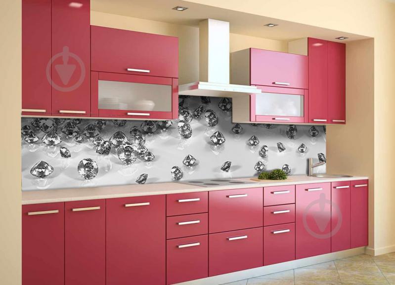 Скинали на кухню Zatarga «Алмазы» 600х3000 мм виниловая 3Д наклейка кухонный фартук самоклеящаяся Z180493/2 Скинали на кухню Zatarga «Алмазы» 600х3000 мм виниловая 3Д наклейка кухонный фартук самоклеящаяся Z180493/2