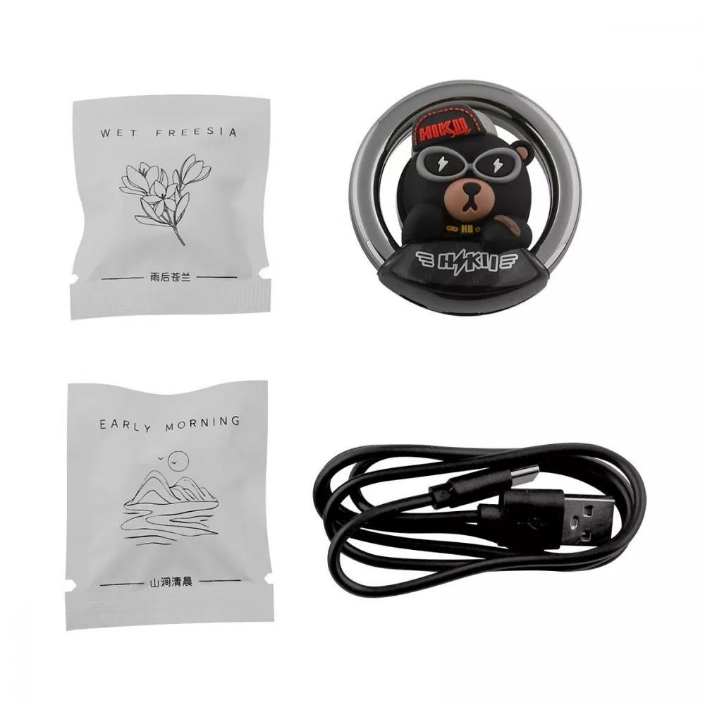 Ароматизатор автомобильный Bear RGB подсветка Black (596402) - фото 4 Ароматизатор автомобильный Bear RGB подсветка Black (596402) - фото 4