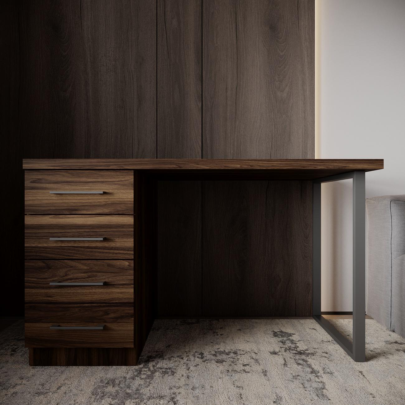 Компьютерный стол Mebellini Торонто лофт 1200x600x770 мм Орех Артемида (арт.SKEP1000-205) - фото 1 Компьютерный стол Mebellini Торонто лофт 1200x600x770 мм Орех Артемида (арт.SKEP1000-205) - фото 1