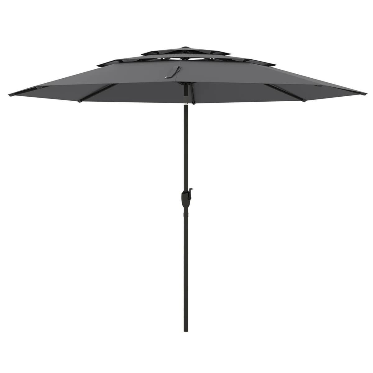 Зонтик садовый d 300x245 см Серый (COSTWAY-00334)