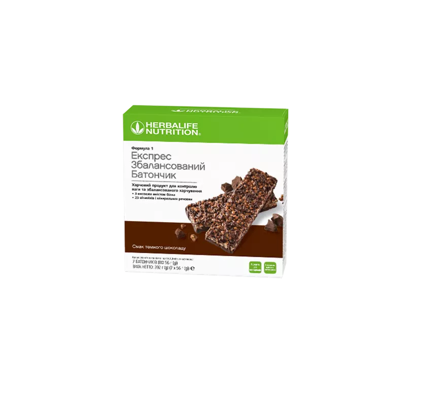 Протеиновый батончик Herbalife темный шоколад