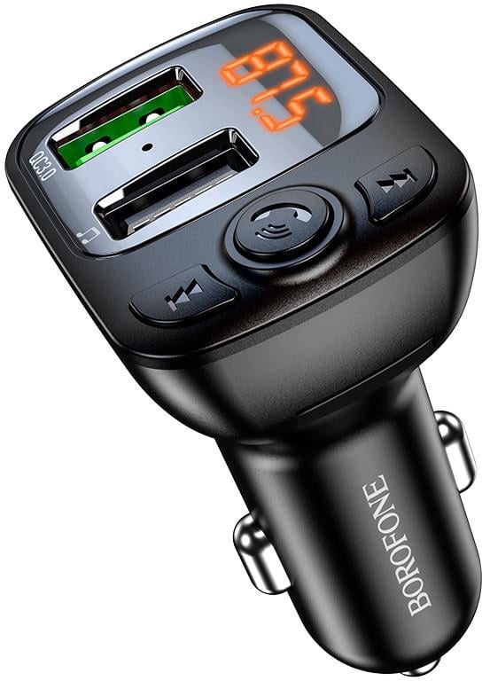 Модулятор FM автомобільний Borofone BC41 QC3.0 (35023) Модулятор FM автомобільний Borofone BC41 QC3.0 (35023)