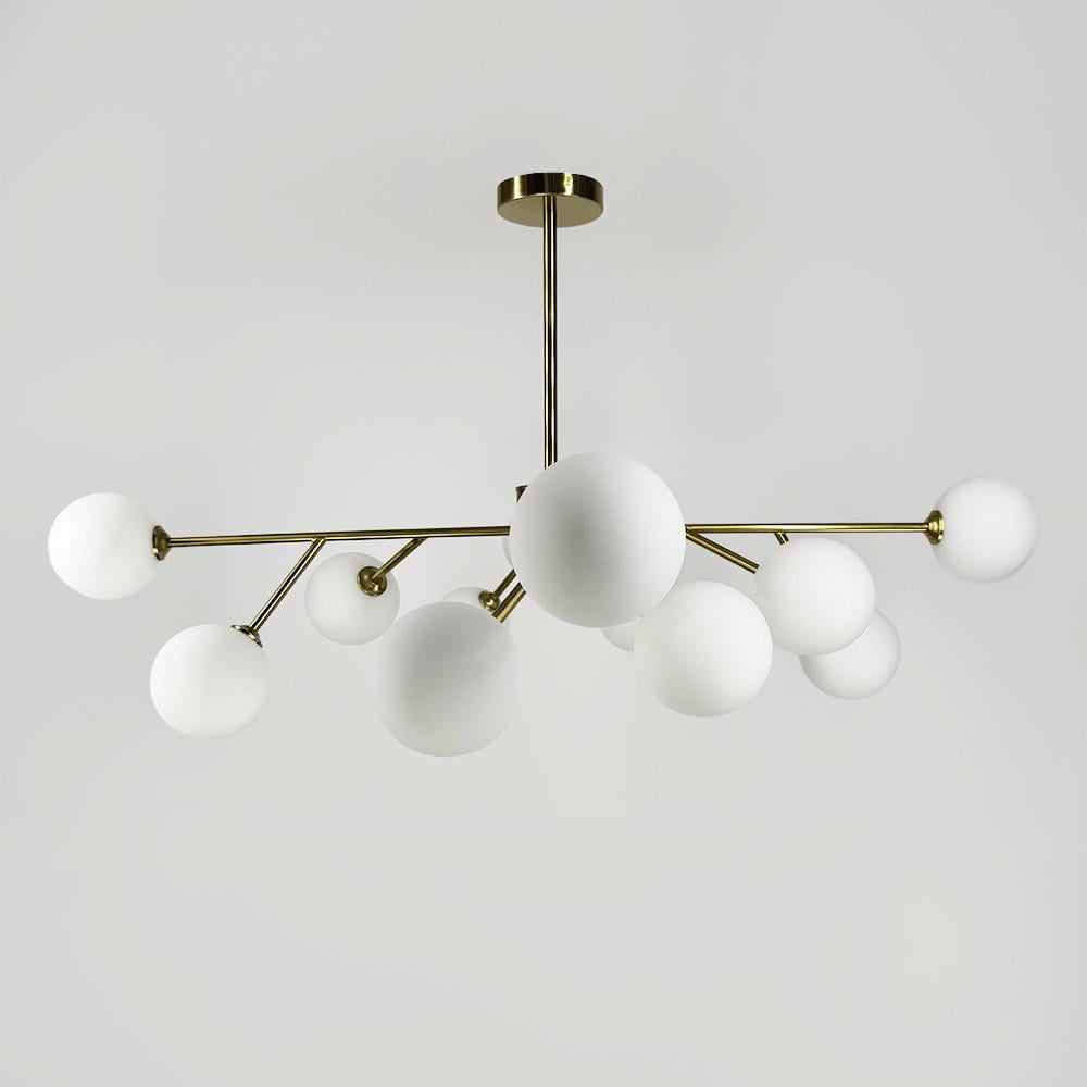 Люстра стельова Grand Bunch на 12 плафонів Ø 110 см Латунь (AOC 20/12 АВ) - фото 3 Люстра стельова Grand Bunch на 12 плафонів Ø 110 см Латунь (AOC 20/12 АВ) - фото 3