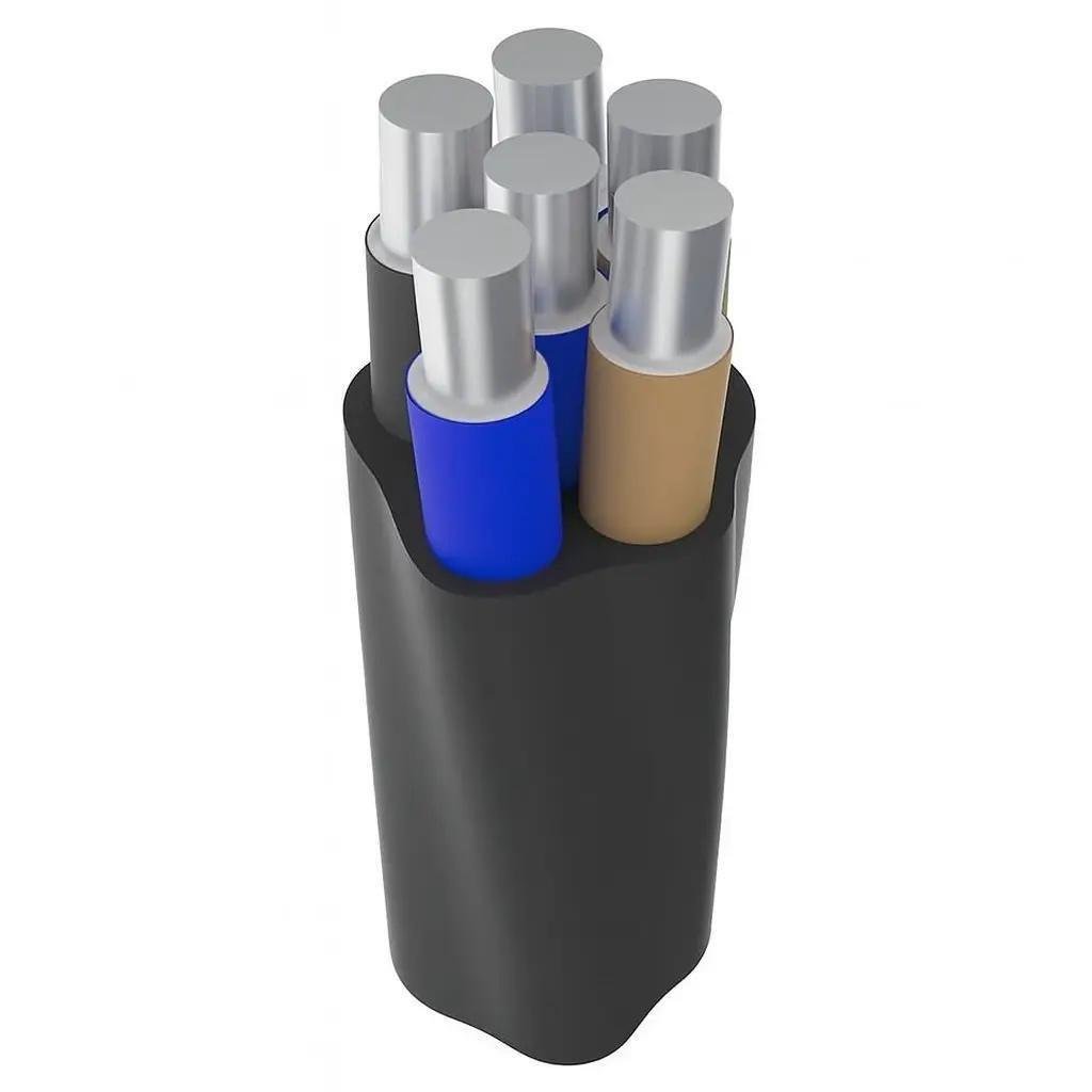 Кабель алюминиевый круглый Укркабель АВВГ 5х25 мм2 Черный (29177270)