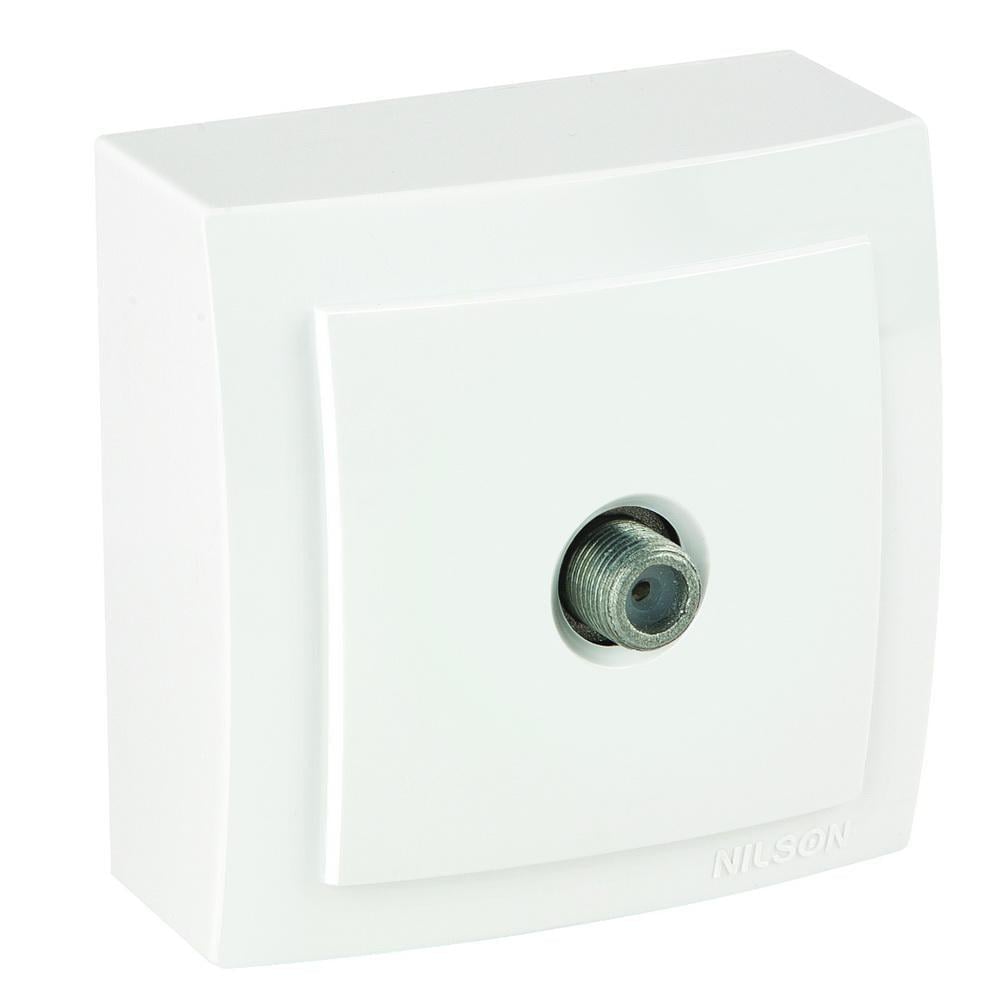 Розетка Nilson Themis супутникова SAT прохідна Білий (26111034)