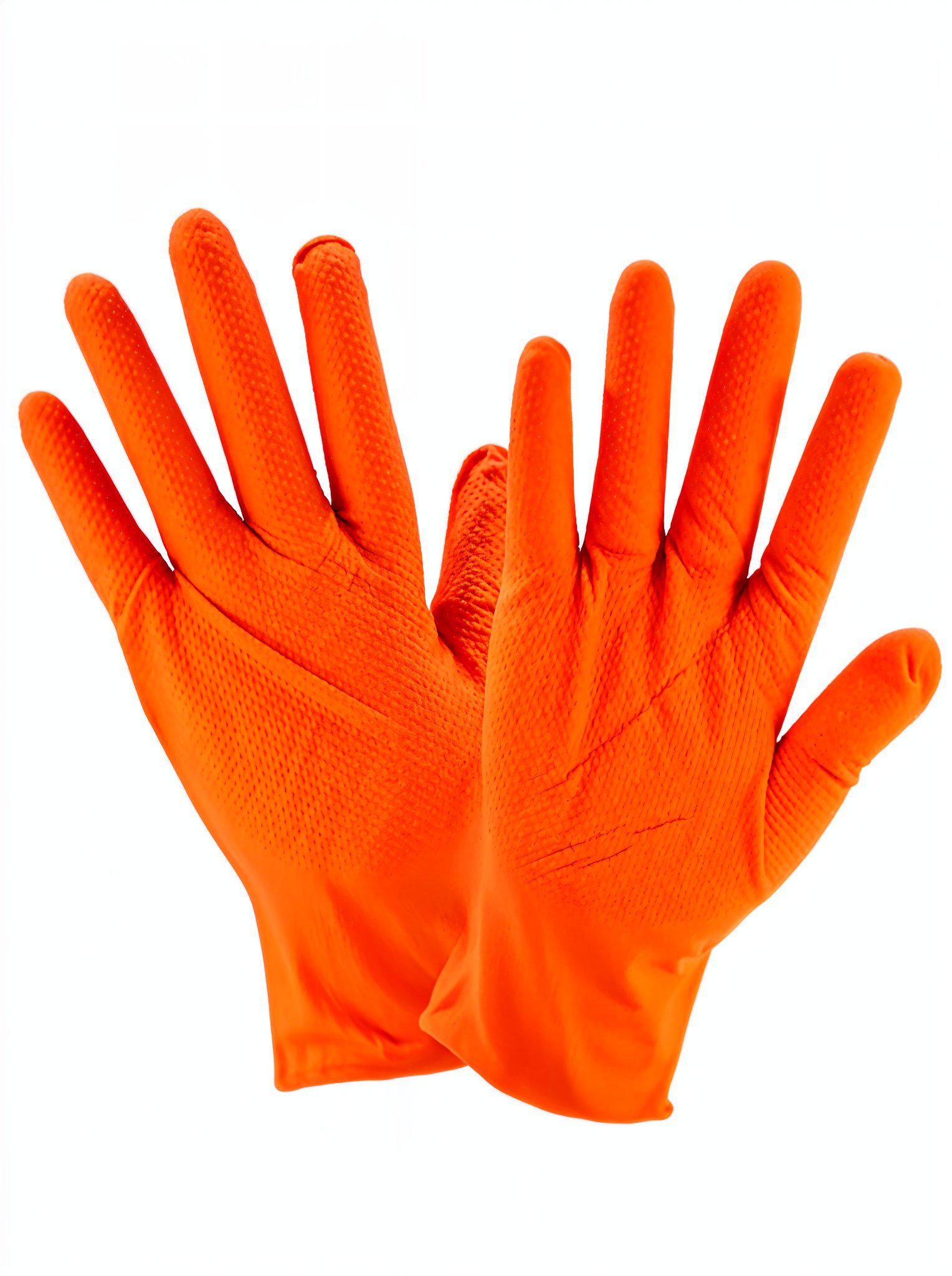 Перчатки смотровые BRS нитриловые нестерильные крепкие 50 шт. р. 9-10 XL Orange (535322269) - фото 5 Перчатки смотровые BRS нитриловые нестерильные крепкие 50 шт. р. 9-10 XL Orange (535322269) - фото 5