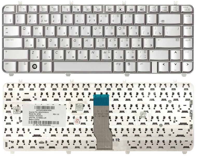 Клавиатура для ноутбука HP Pavilion DV5-1000 Silver