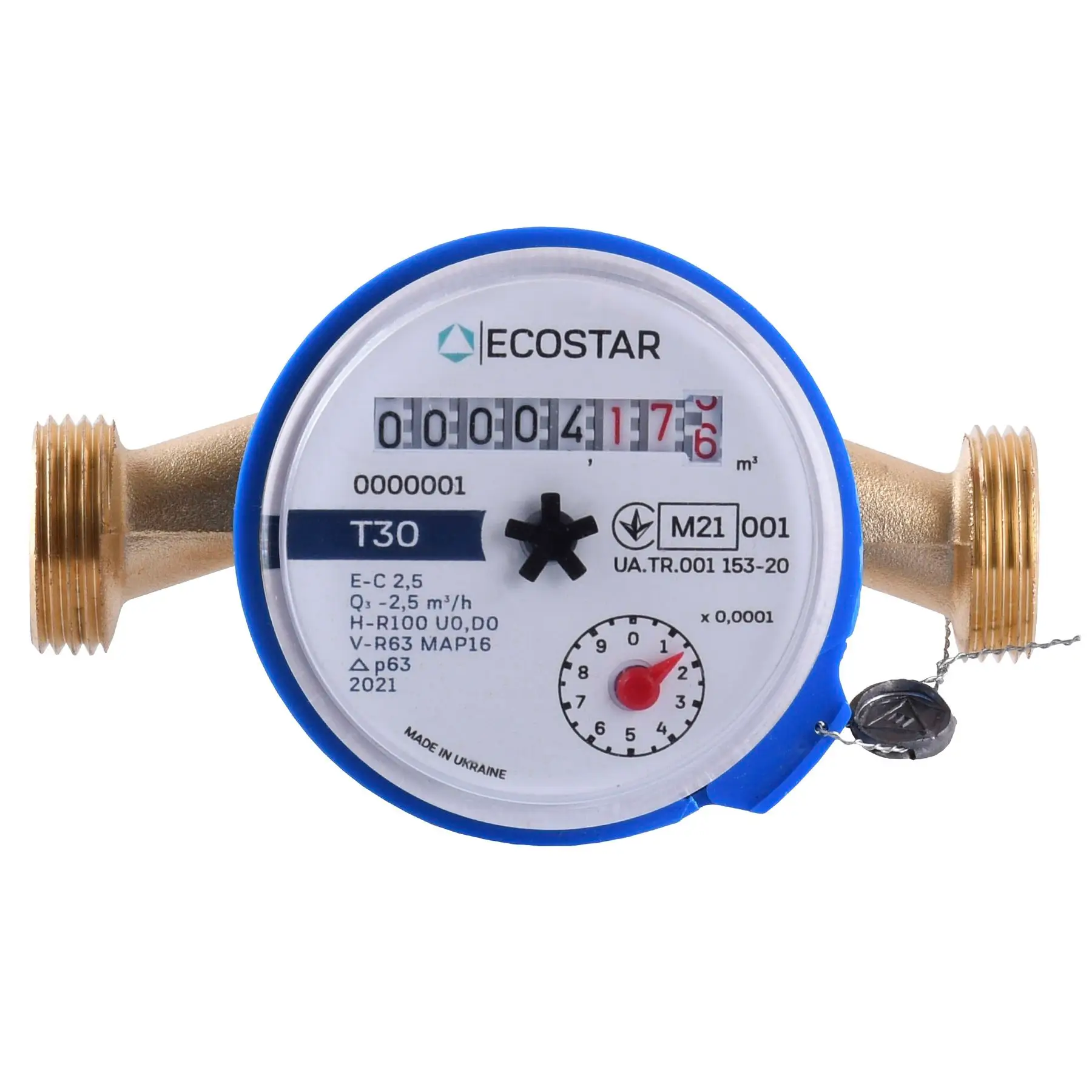 Счетчик холодной воды Ecostar DN15 1/2″ L110 E-C 2,5 без штуцера