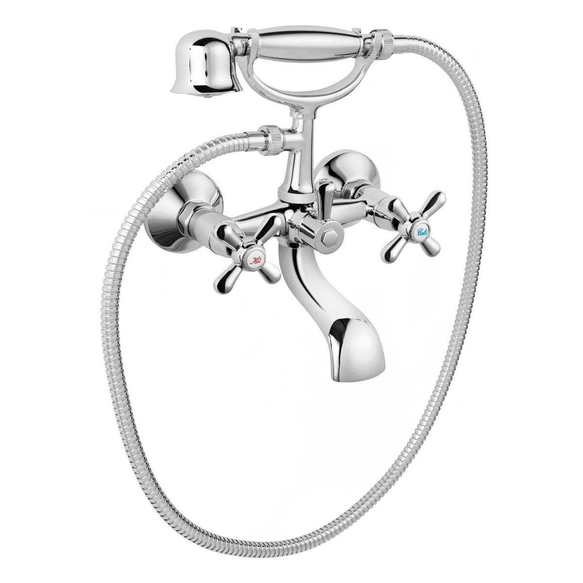 Смеситель для ванны Ferro Retro XD11 двухвентильный Хром (175069)