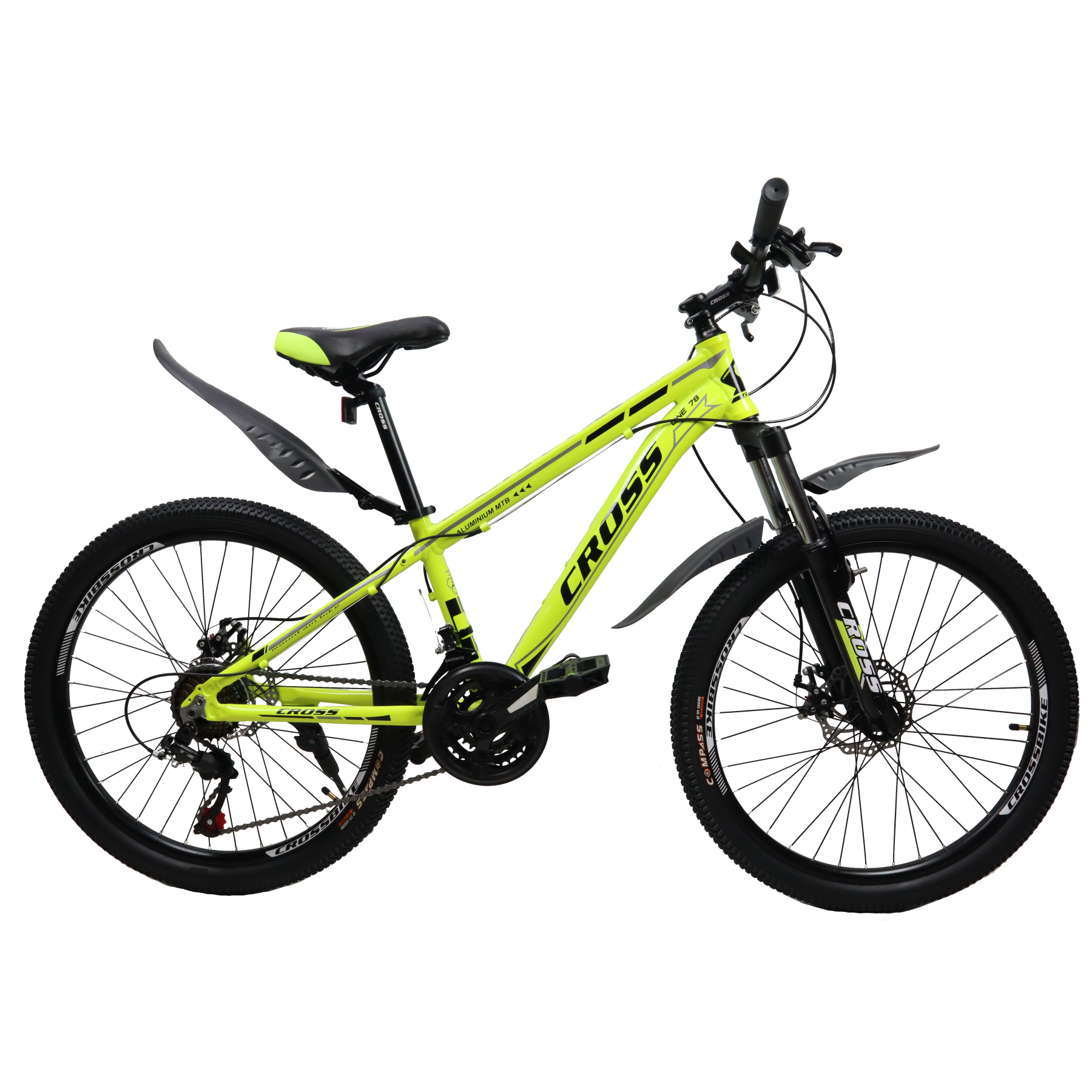 Велосипед Cross Hunter 2022 24" 12,5" Neon yellow