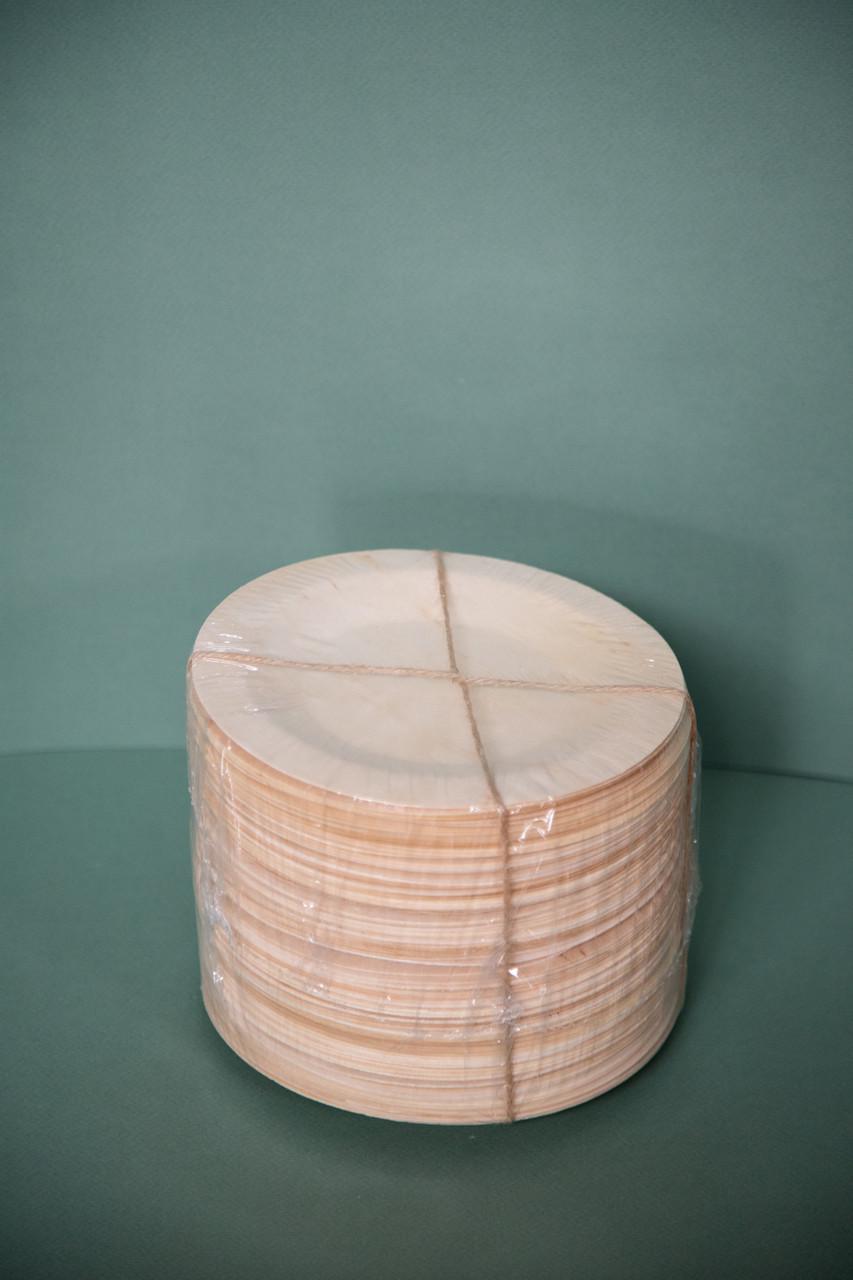 Одноразовые тарелки LISKO одноразовые деревянные 18 см 100 шт. (00000000171) - фото 2 Одноразовые тарелки LISKO одноразовые деревянные 18 см 100 шт. (00000000171) - фото 2