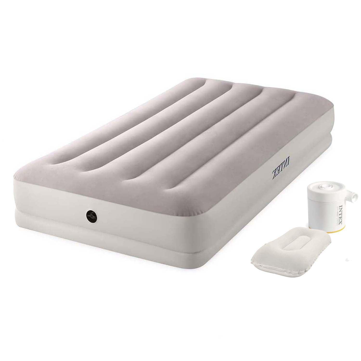 Надувне ліжко односпальне Intex 64177-2 електронасос/подушка 99х191х30 см (175888)