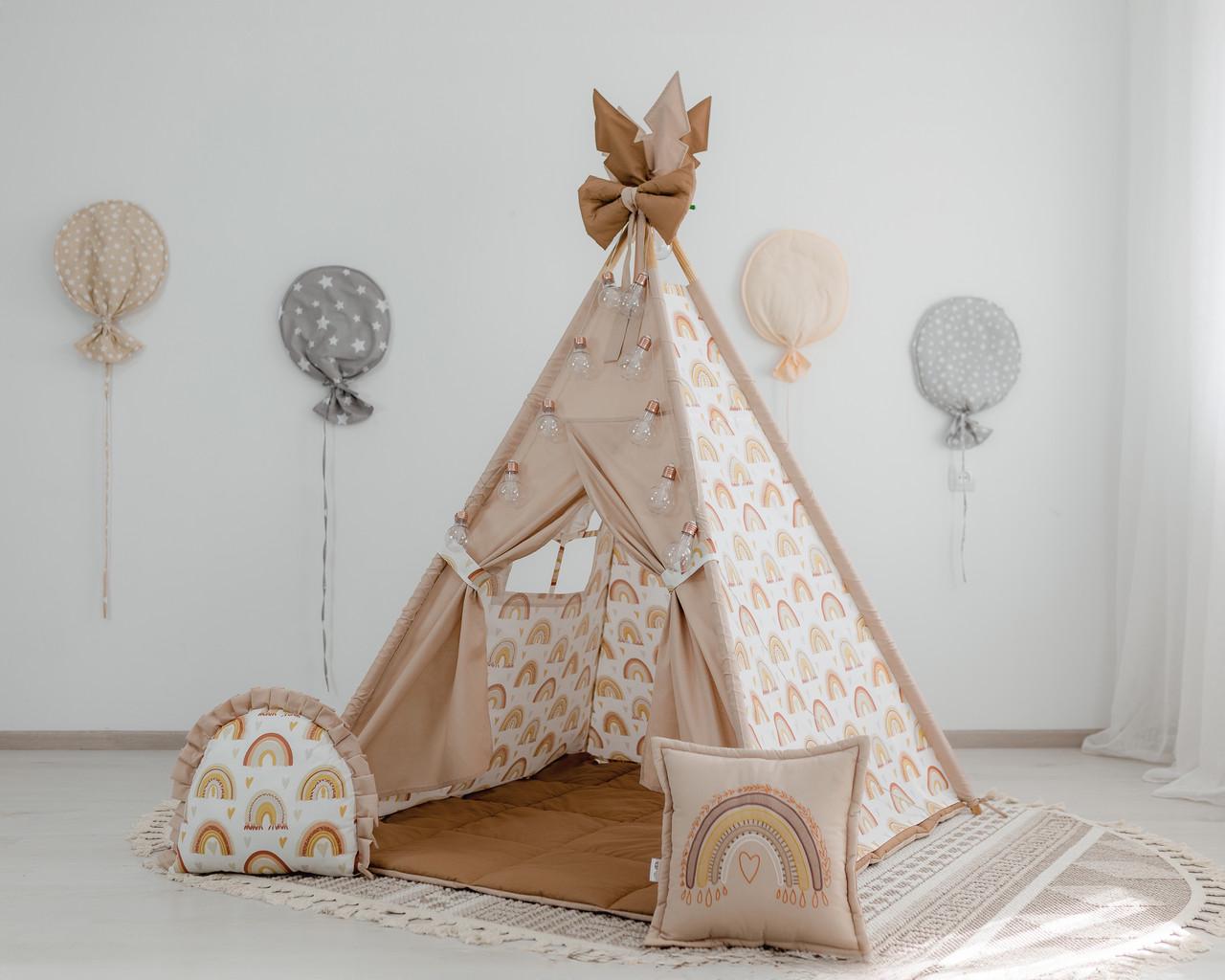 Вігвам для дітей Rainbow з матрацом у дитячу - фото 10 Вігвам для дітей Rainbow з матрацом у дитячу - фото 10