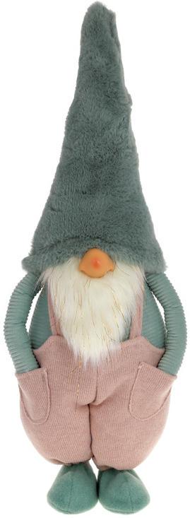 Игрушка мягкая Гном в мятном 62 см Розовый с мятным
