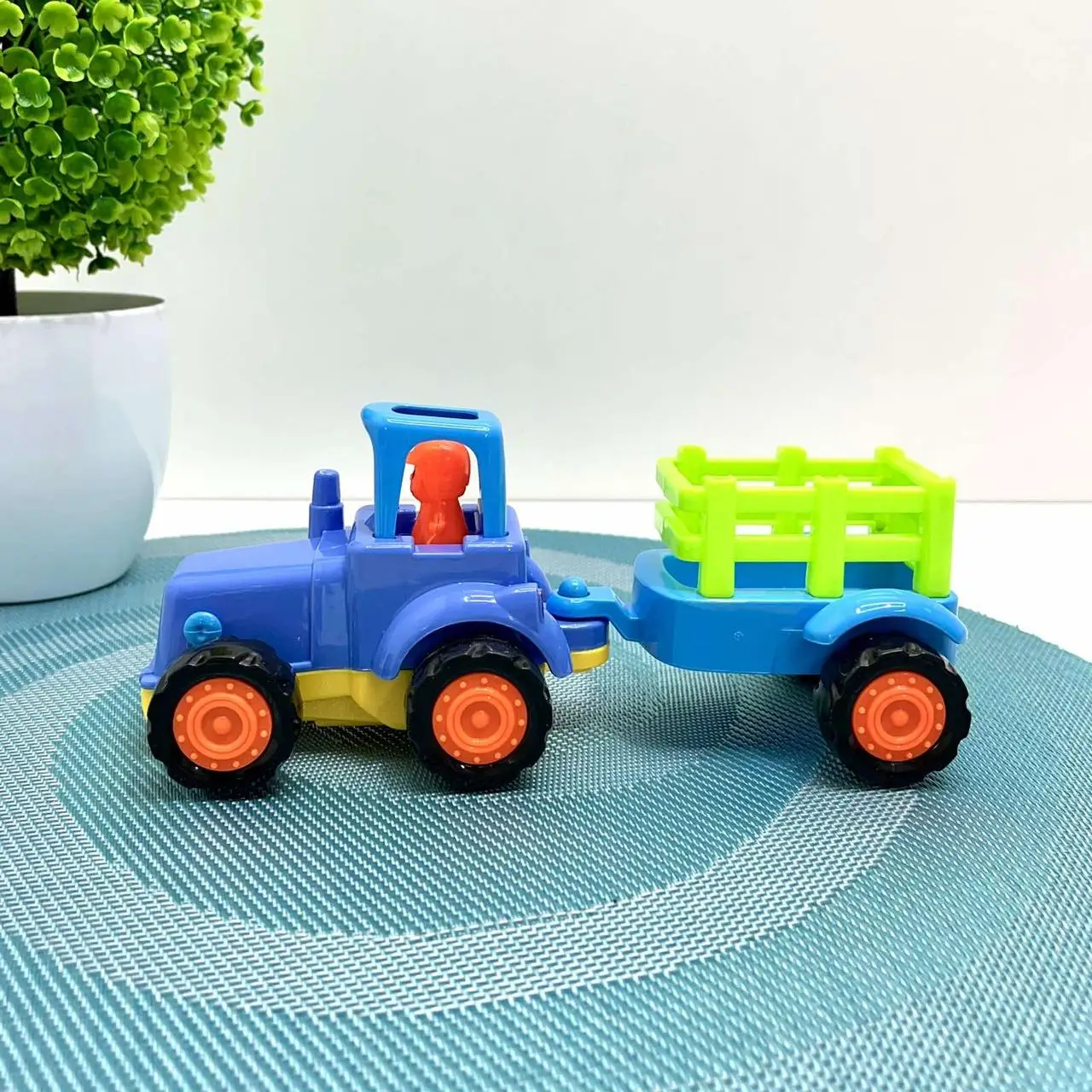 Набір інерційних машинок спецтехніка 345-2A 4 машинки та причіп з рухомими елементами (2826973623) - фото 3 Набір інерційних машинок спецтехніка 345-2A 4 машинки та причіп з рухомими елементами (2826973623) - фото 3