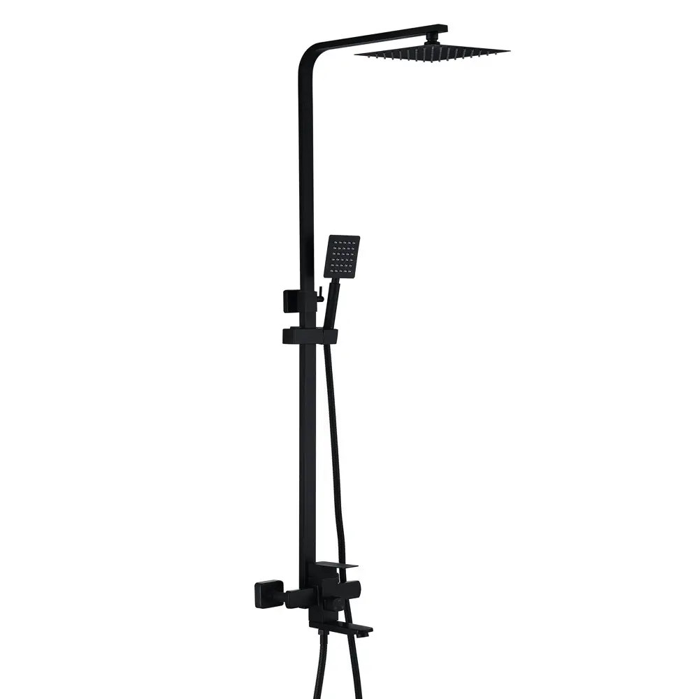 Душевая система Wezer PRO16-02-BLACK излил переключатель на лейку 3-функции Черный (1044121)