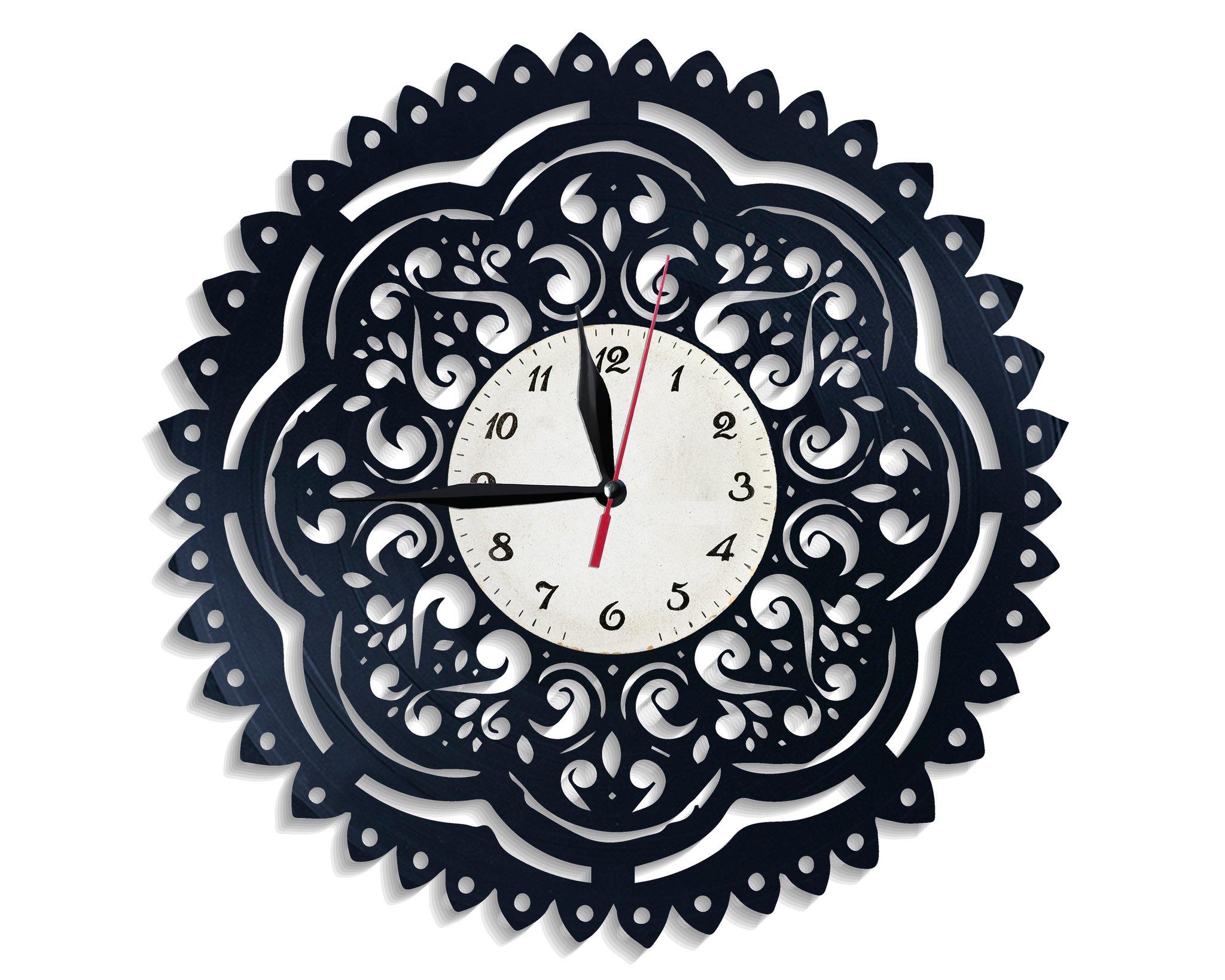 Часы настенные Мандала 2726 из виниловой пластинки