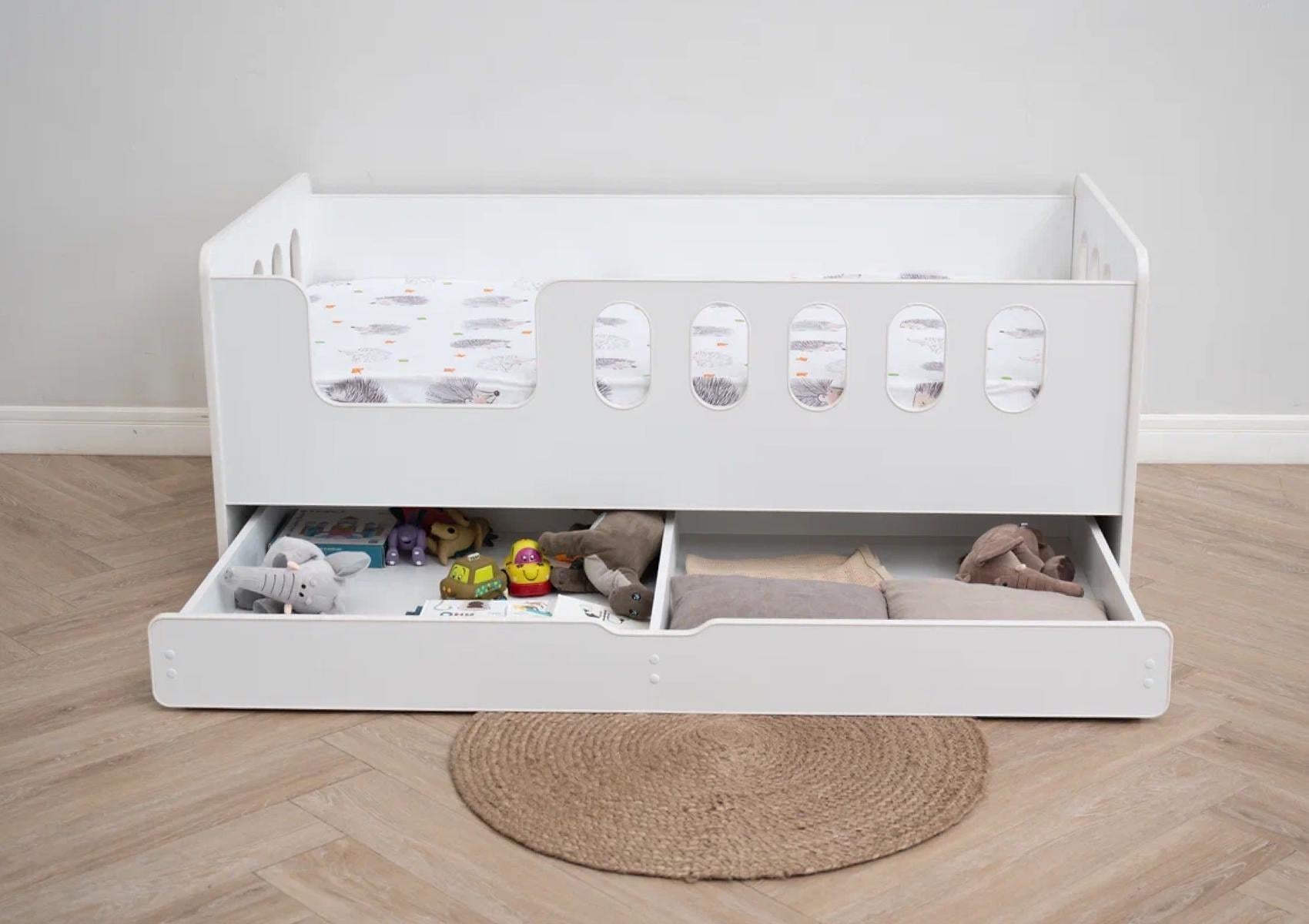 Детская кроватка одноярусная Манеж-1 Белый