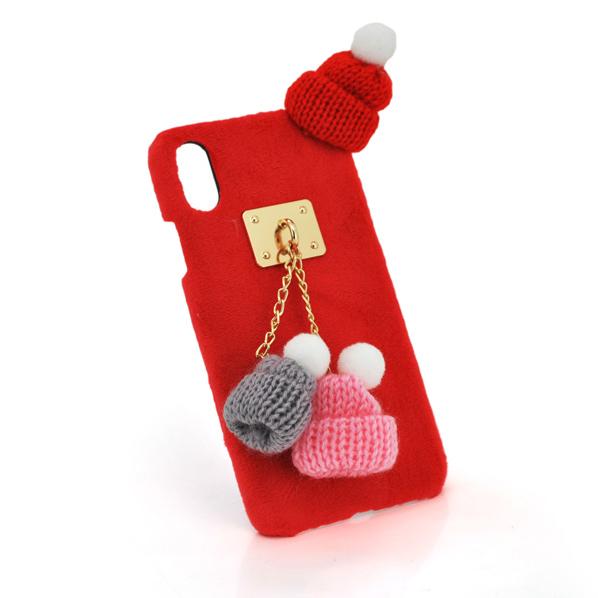 Пухнаста накладка для iPhone 7 Plus 8 Plus Voltronic коралово-червона захисна чохол для смартфона накладка