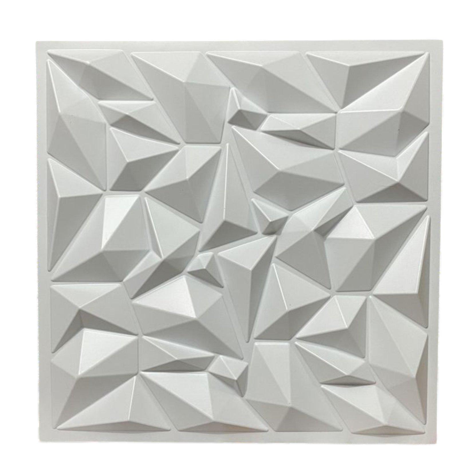 3D-панель декоративна Жатий папір під фарбування 500х500х25 мм Білий (30704778)