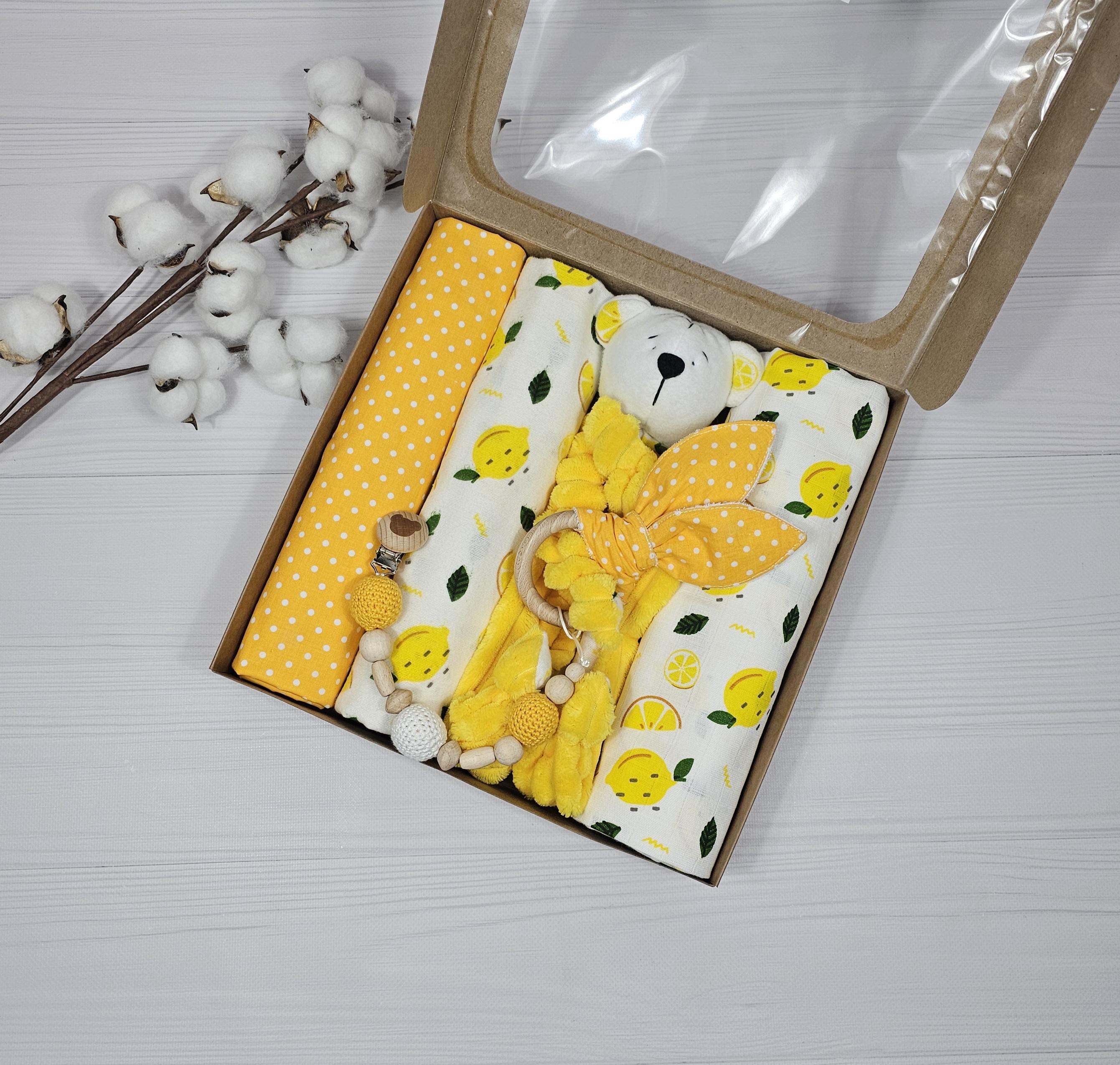 Набор пеленок детских a.l.babybox Лимон с комфортером (25074948)