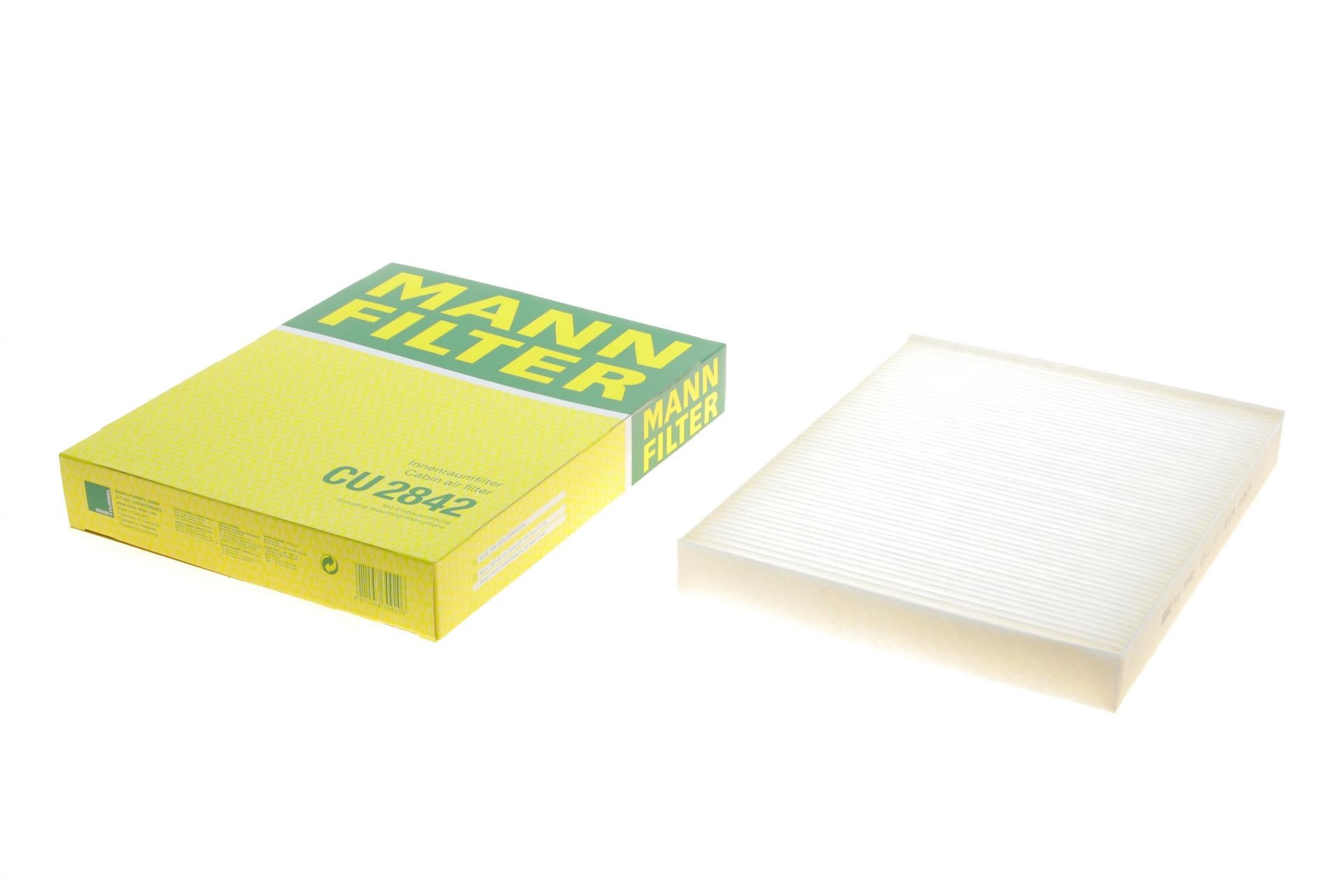 Фильтр салона Mann-Filter для Audi Q7 06-15/VW Amarok 10-/T5/T6 03-/Touareg 02-10 (CU 2842)