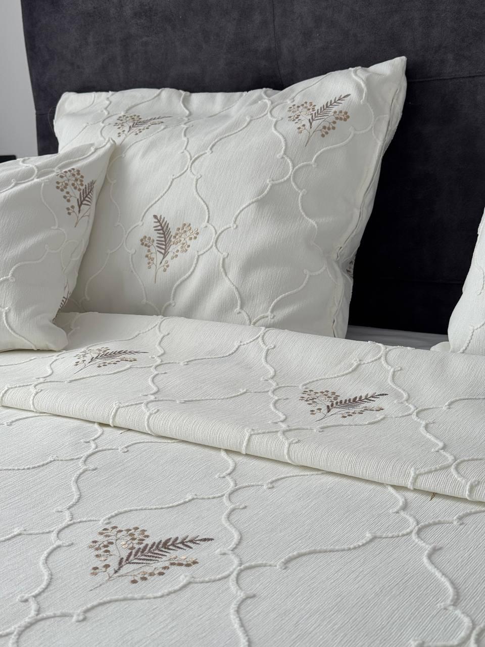 Покрывало Барокко №6 хлопок 240х250 см Молочный (55677-6-240x250cm) - фото 7 Покрывало Барокко №6 хлопок 240х250 см Молочный (55677-6-240x250cm) - фото 7