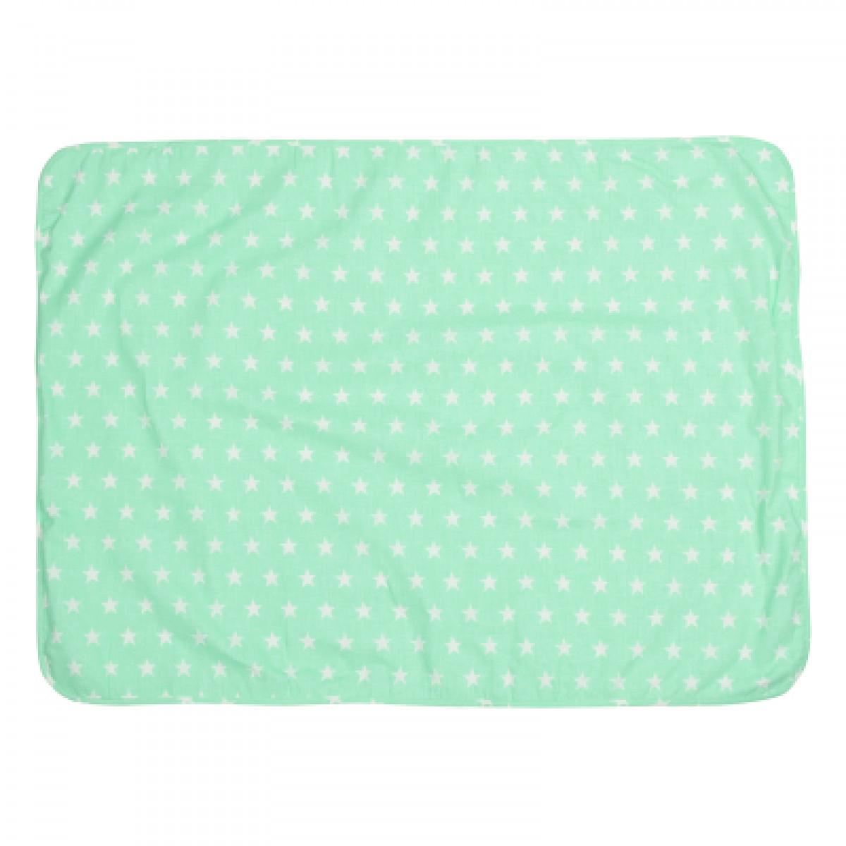 Пелюшки для малюків Еко Пупс Eco Cotton Зірочки непромокаюча двостороння 65x90 см Ментоловий (EPG10N-6590zk)
