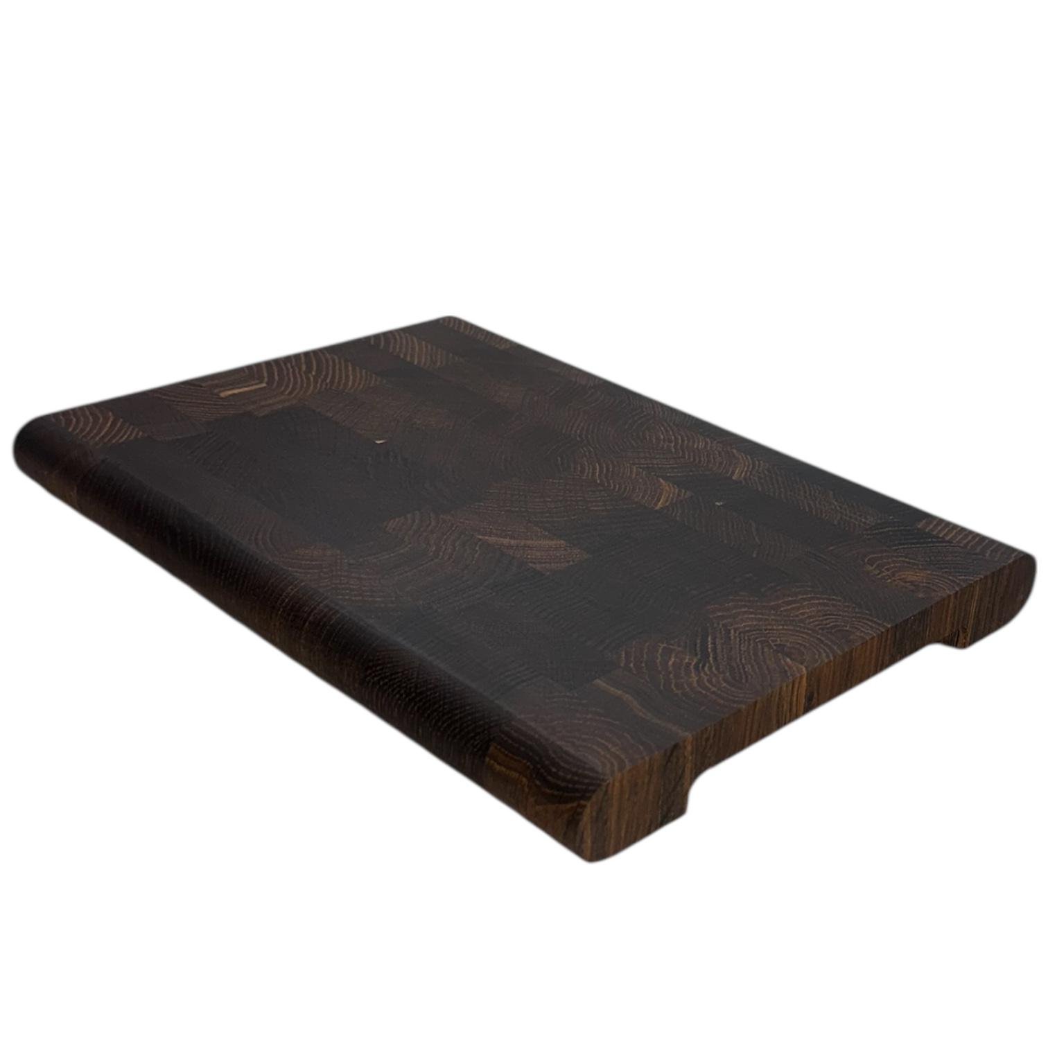 Доска кухонная торцевая овальная 450х300х30 мм Дуб мореный