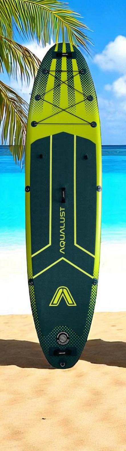 SUP-доска AquaLust 320 см 10'6" универсальная надувная 2 слоя Stand Up Paddle надувной с веслом/сумкой/насосом/только Green