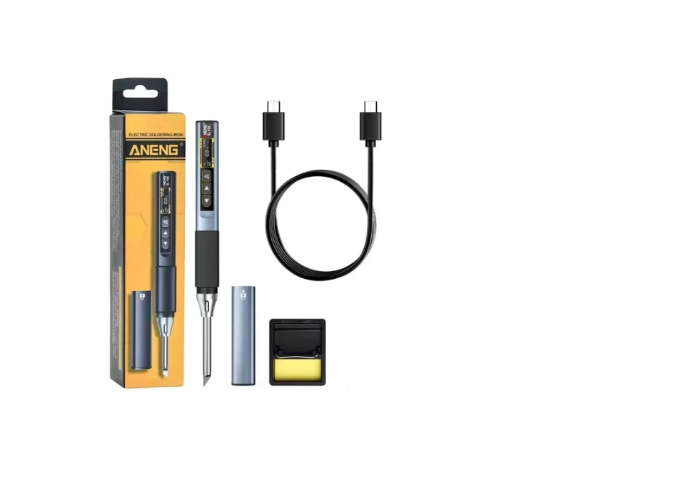 Смарт-паяльник Aneng 96 Вт OLED, PD/QC 100–450°C Silver (SL108)