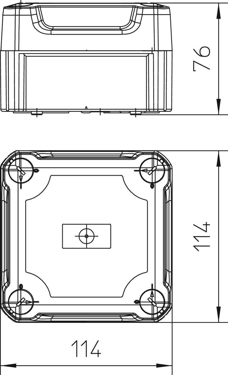 Розподільча коробка OBO bettermann Т60 зовнішня прозора кришка IP66 PP 100х100х63 мм (2007770) - фото 2 Розподільча коробка OBO bettermann Т60 зовнішня прозора кришка IP66 PP 100х100х63 мм (2007770) - фото 2