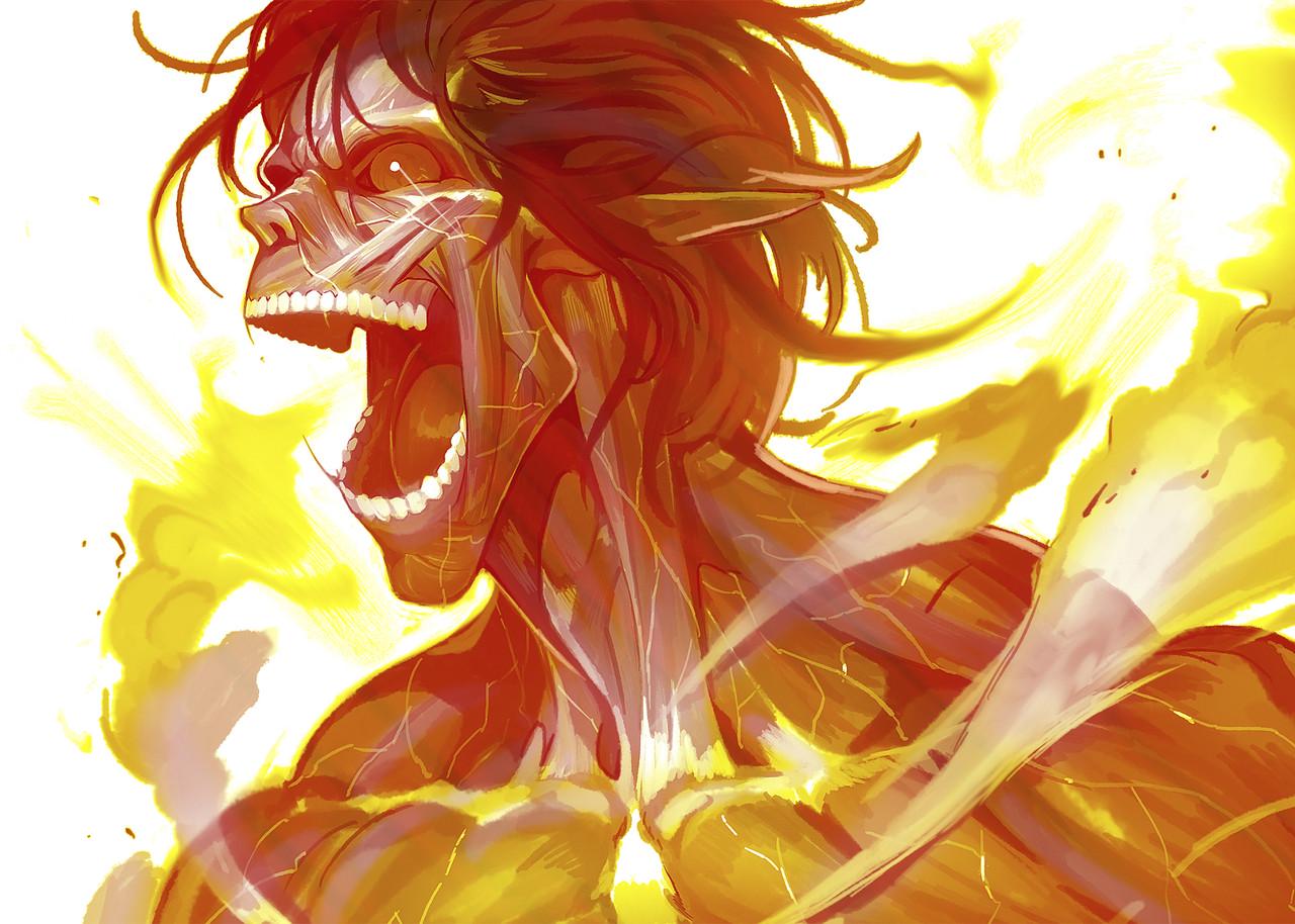 Картина постер Gee! Attack on Titan Атака титанов фан 60x40 см AT 09.120