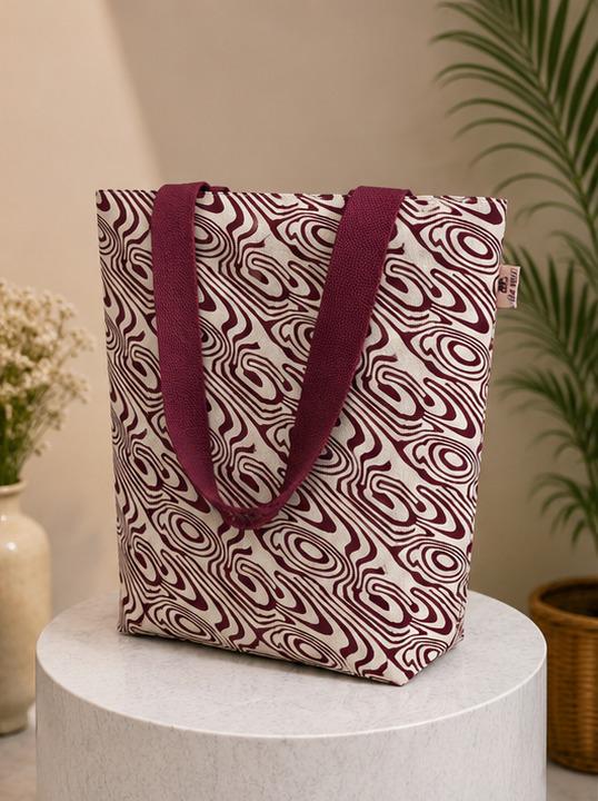 ЭКО-сумка шопер хлопчатобумажная Swirl Silk Route А-3940 Burgundy ЭКО-сумка шопер хлопчатобумажная Swirl Silk Route А-3940 Burgundy