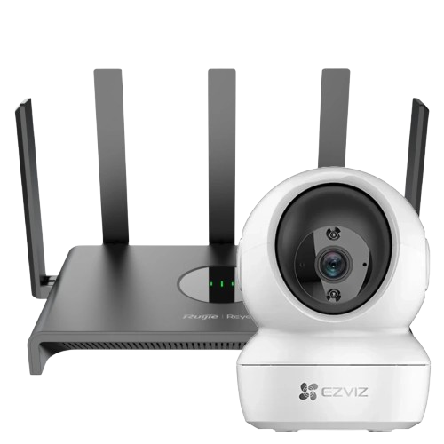 Камера видеонаблюдения с микрофоном и динамиками EZVIZ CS-H6c и Reyee RG-EW1300G (28869321)