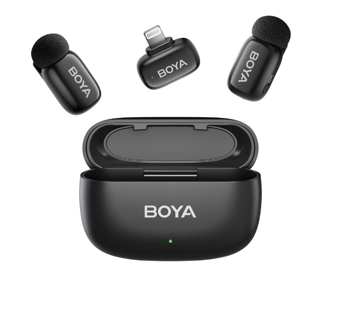 Микрофон петличный Boya mini 2 Lightning 2026 с зарядным кейсом для iPhone для телефона (50069)