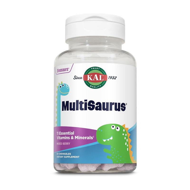 Вітаміни для дітей KAL MultiSaurus 60 жув. табл. Ягідний мікс