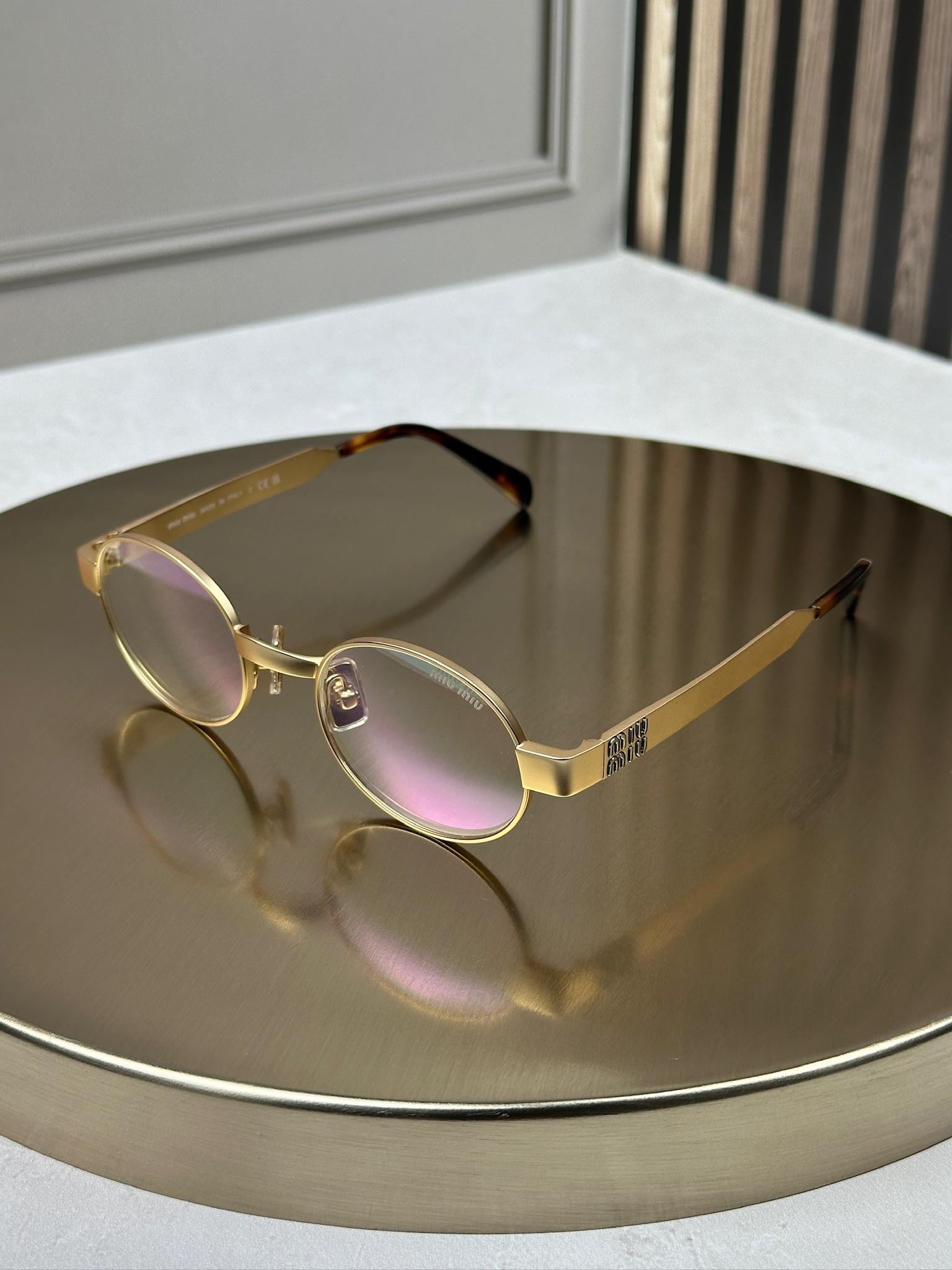 Оправа для очков Miu Miu SMU 51YS овальная металлическая имиджевые женские Золотой