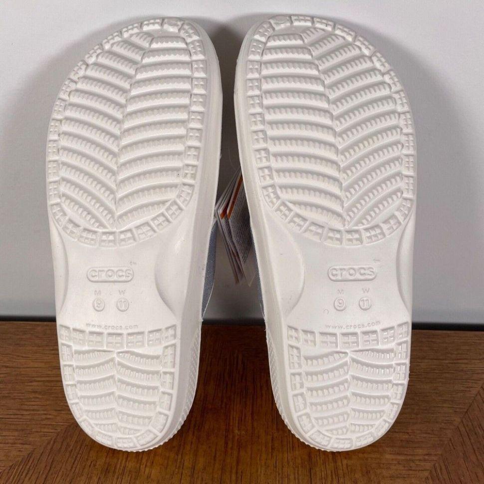 Шльопанці жіночі утеплені Crocs Classic Crocs Glitter Sandal р. 39-40 Білий (14992) - фото 9