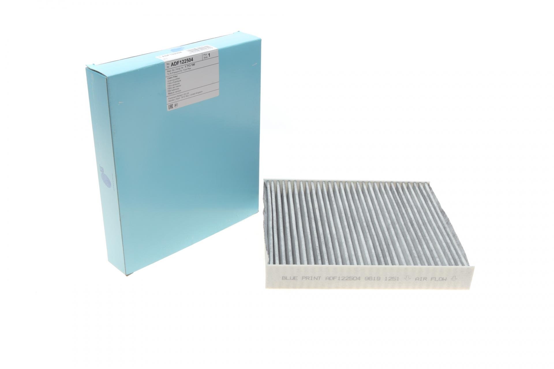 Фильтр салона BLUE PRINT для Ford Focus/Mondeo 03- угольный (ADF122504)