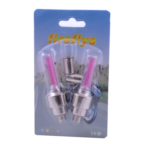 Велозолотник 817-1LED 3xAG10 фонарики на колеса Розовый