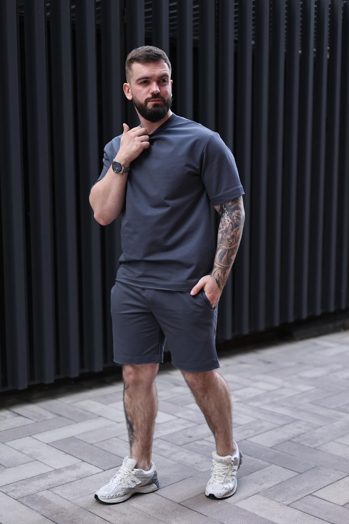 Комплект мужской летний BREEZE оверсайз 4XL Графит (1576420348/2/7) - фото 3 Комплект мужской летний BREEZE оверсайз 4XL Графит (1576420348/2/7) - фото 3