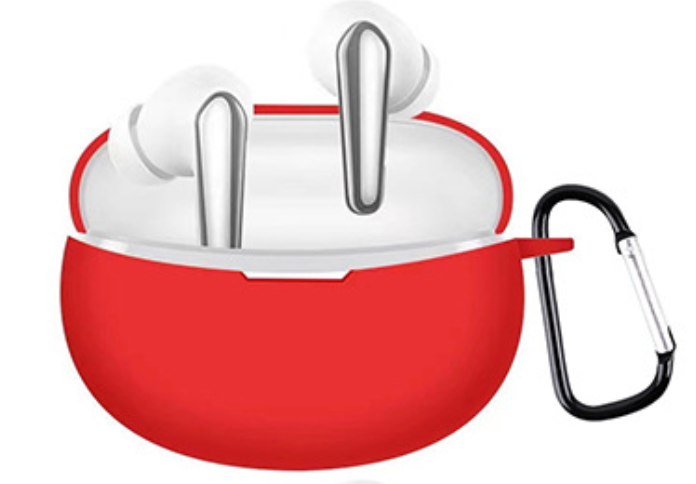 Чехол-накладка DK Silicone Candy Friendly с карабином для Realme Buds Air 3 Neo Red